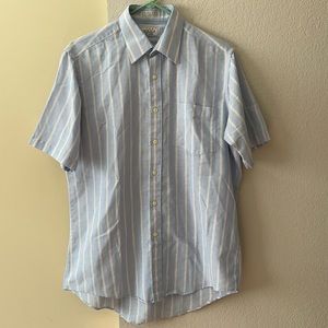 Vintage button up striped shirt 15.5 med unisex